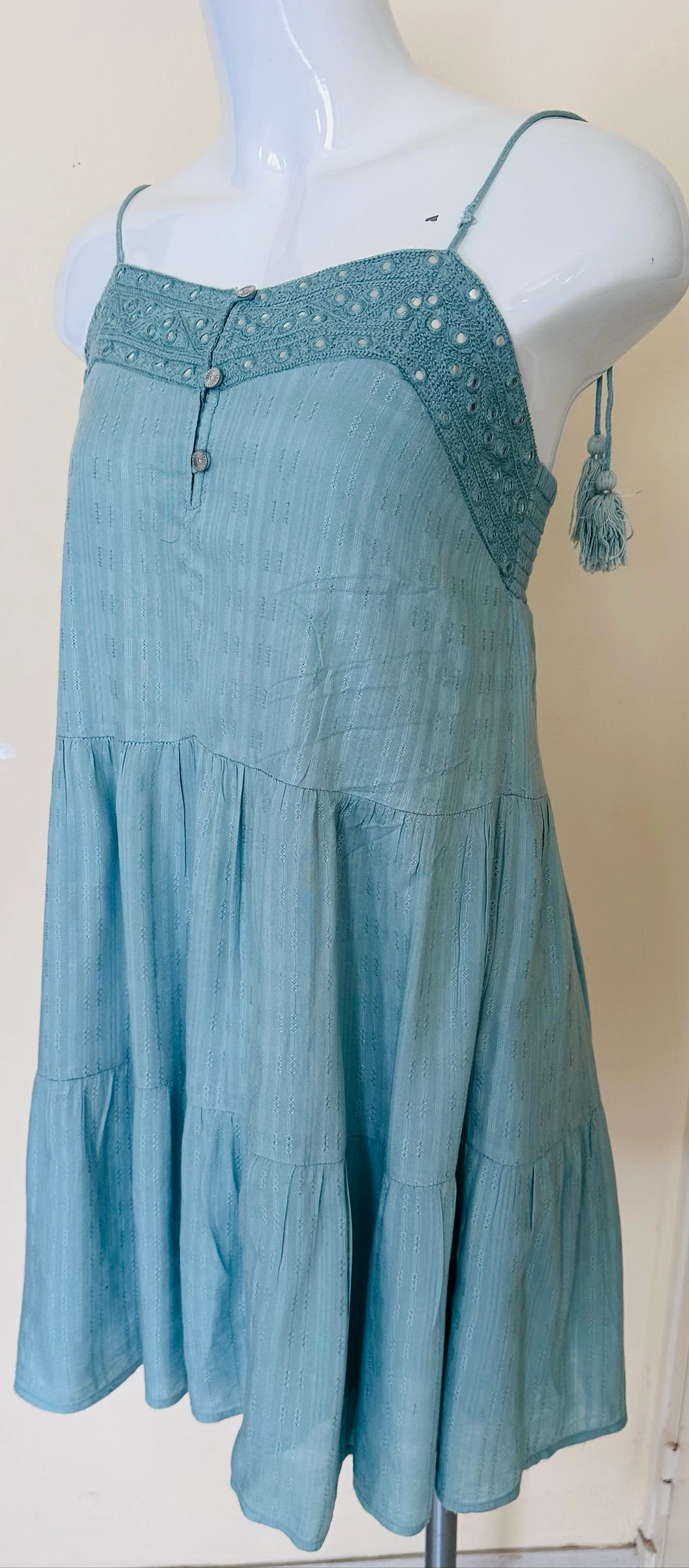 Vestido de Verão Verde Amêndoa Creeks – Tamanho 36 – Muito Bom Estado – photo 8